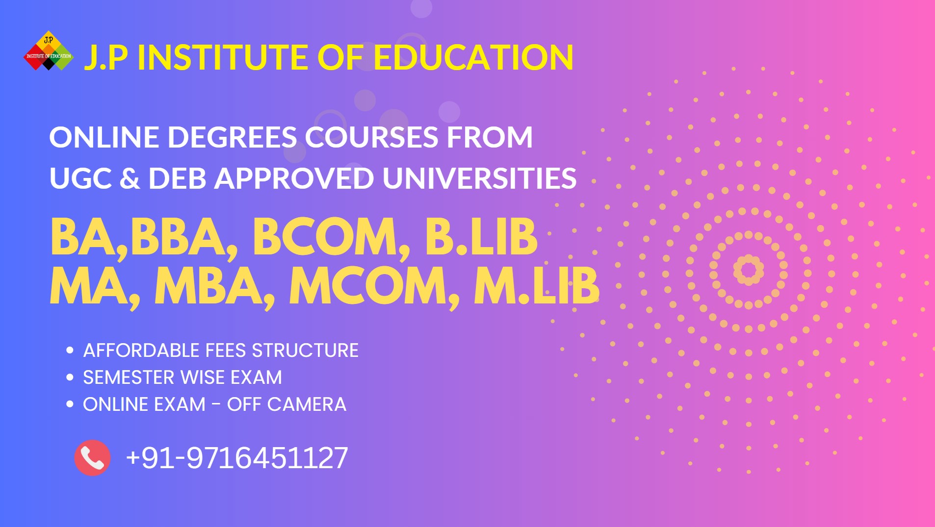 ONLINE DEGREE COURSES FROM UGC AND APPROVED UNIVERSITITES