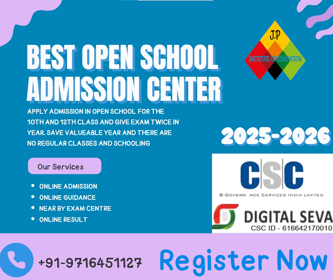 BEST OPEN SCHOOL ADMISSION CENTER IN SOUTH DELHI