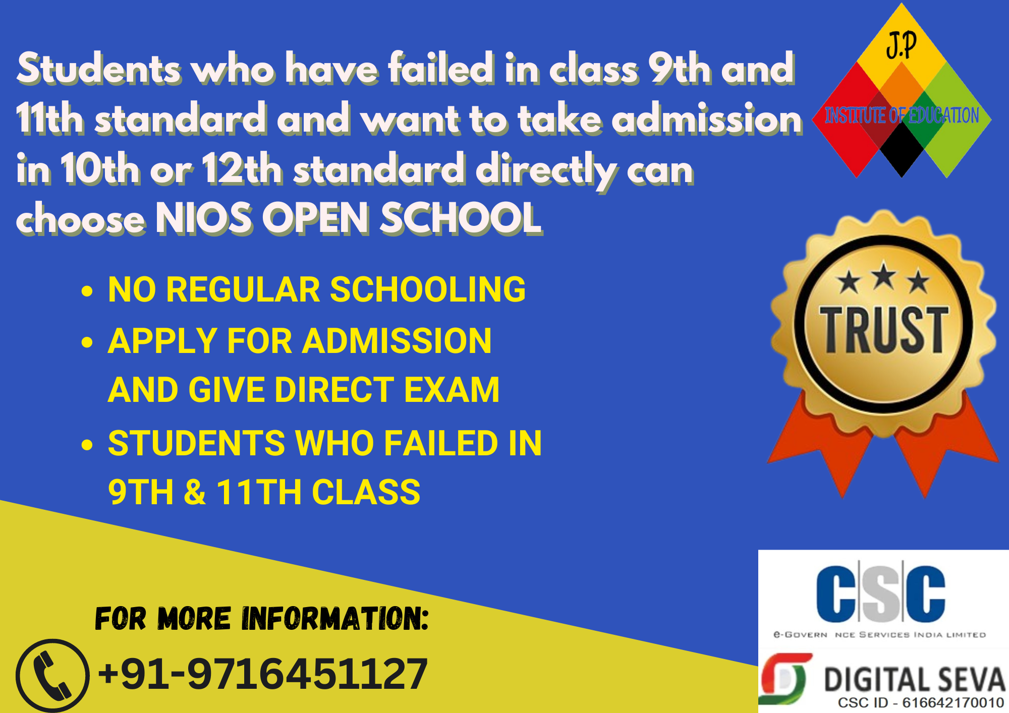 NIOS OPEN SCHOOL APRIL 2026 ADMISSION