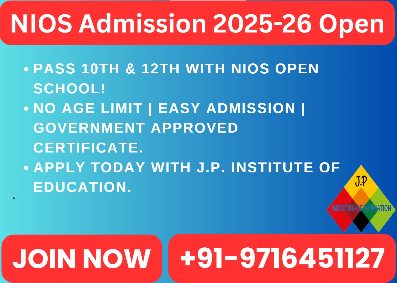 NIOS ADMISSION 2025-26