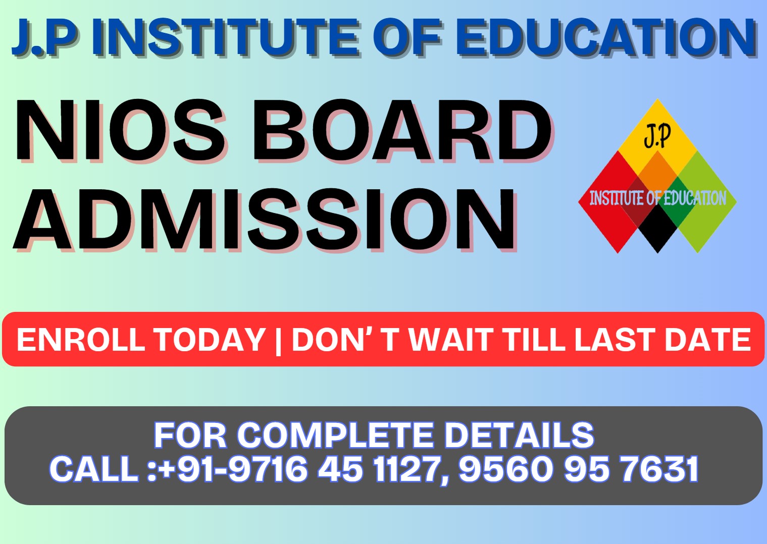 nios enroll admission today