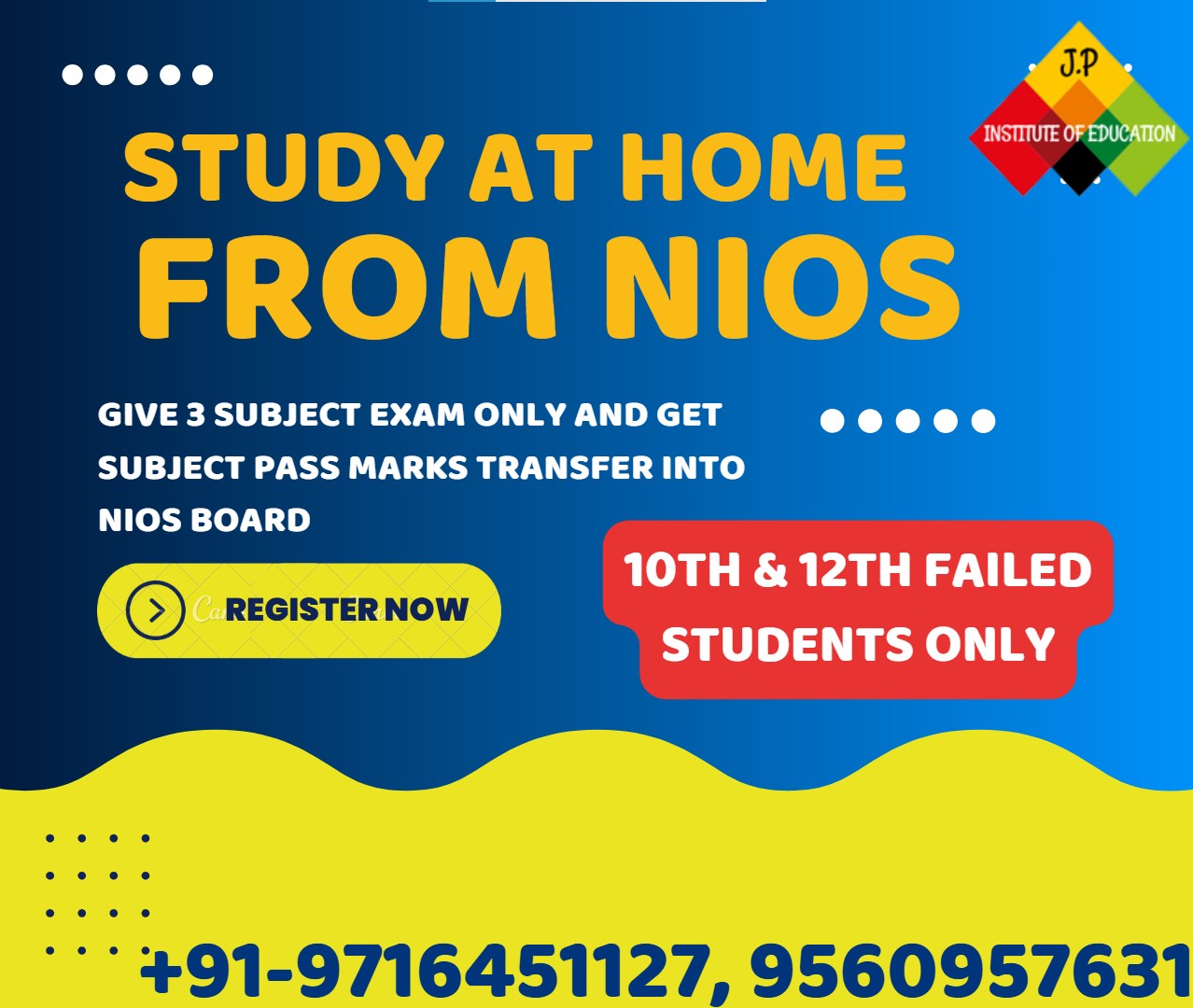 NIOS 10TH & 12TH ADMISSION