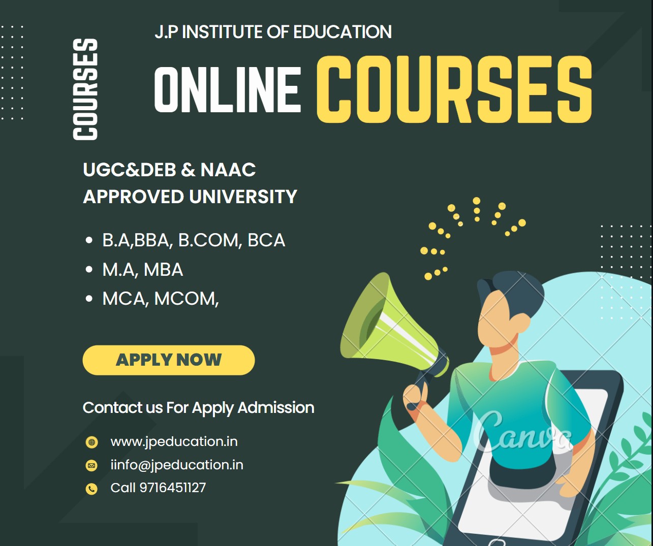 B.A, B.COM, BBA, MBA, M.A UG & PG Distance Education Courses