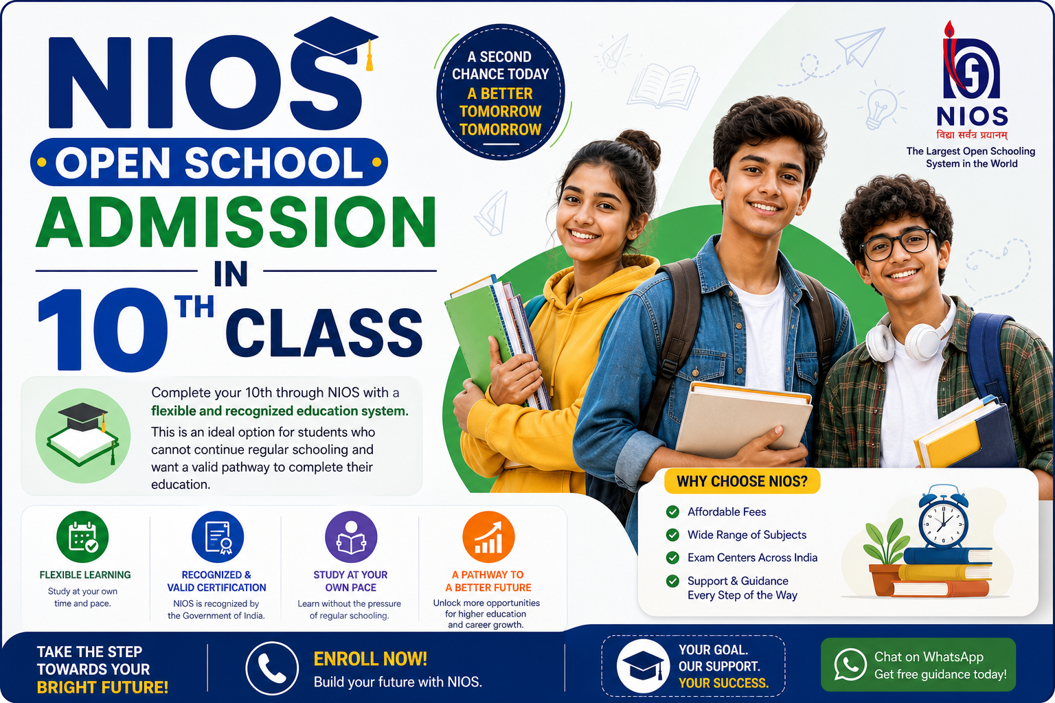 NIOS open school admission