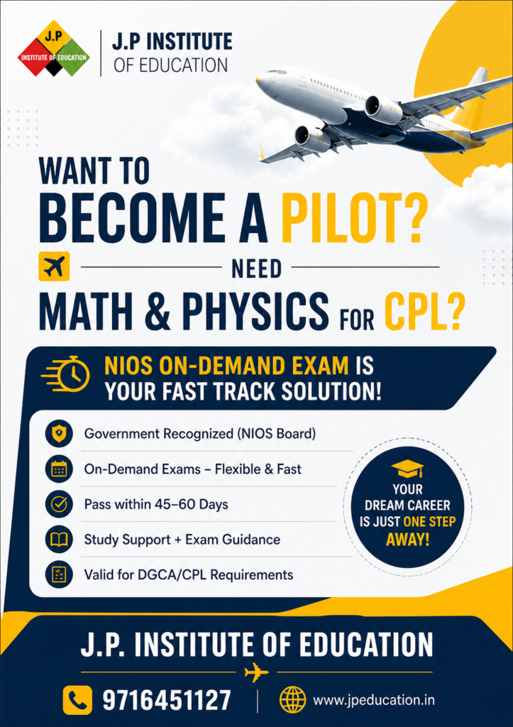 Become a pilot with J.P. Institute