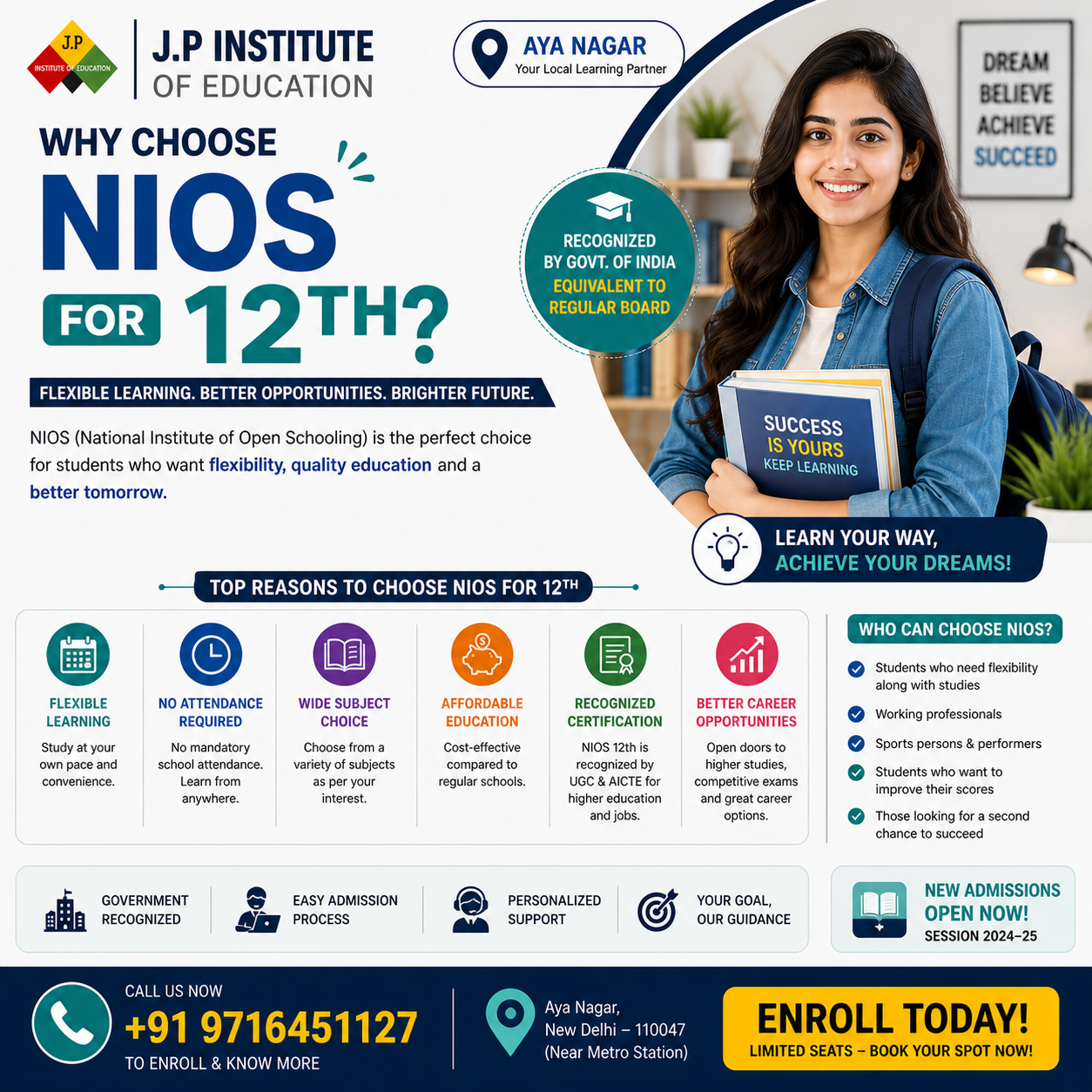 NIOS 12th admissions: flexible, affordable learning